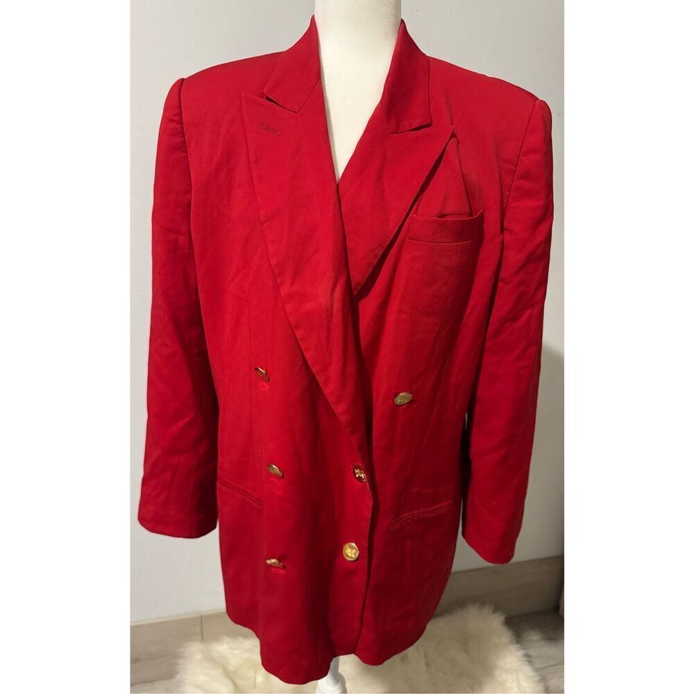 Burberrys Red blazer button front